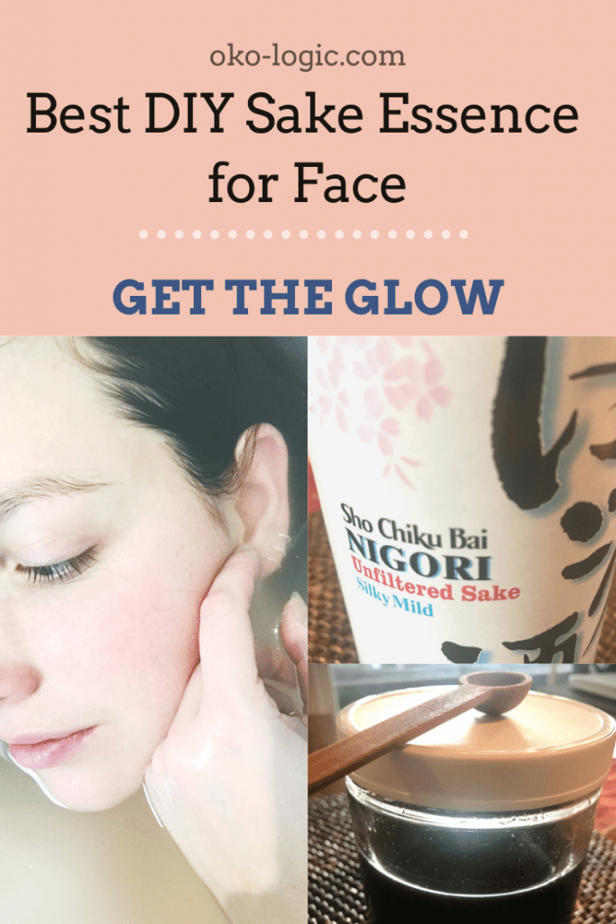 Rice Water and Sake Face Mist pin with writing Best DIY Sake Essence for Face