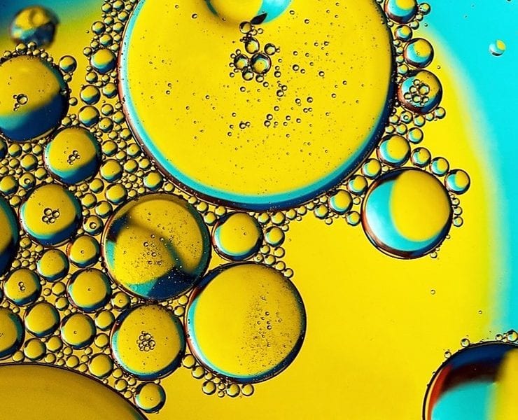 oil with air bubbles