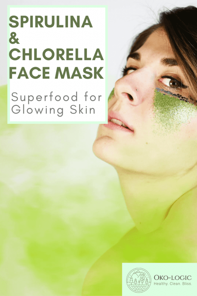 spirulina face mask pin