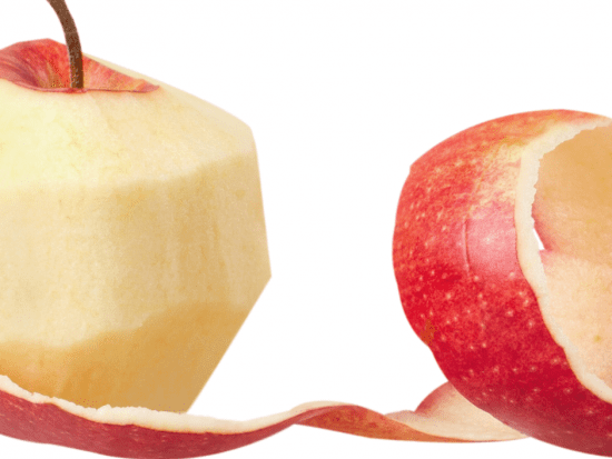 peeled apple