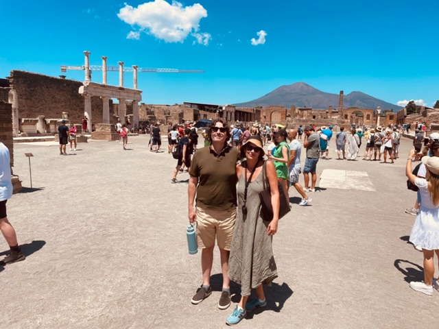 a couple in Pompeii, Italy